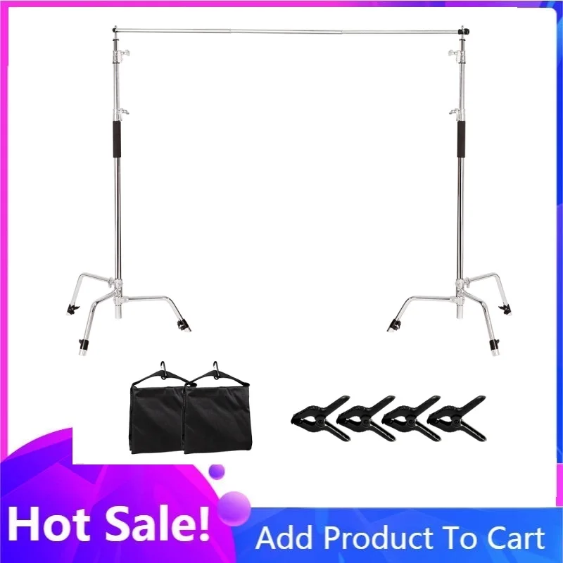 

Selens 10x10FT/3x3M Photo Backdrop Stand Kit Heavy Duty Adjustable Photography Background Support System Stand