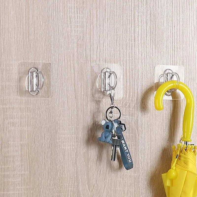 TKOH-gancio circolare multifunzionale Gancio con foro rotondo Gancio autoadesivo Gancio da bagno Gancio da parete per staffa per asta per tenda da appendere