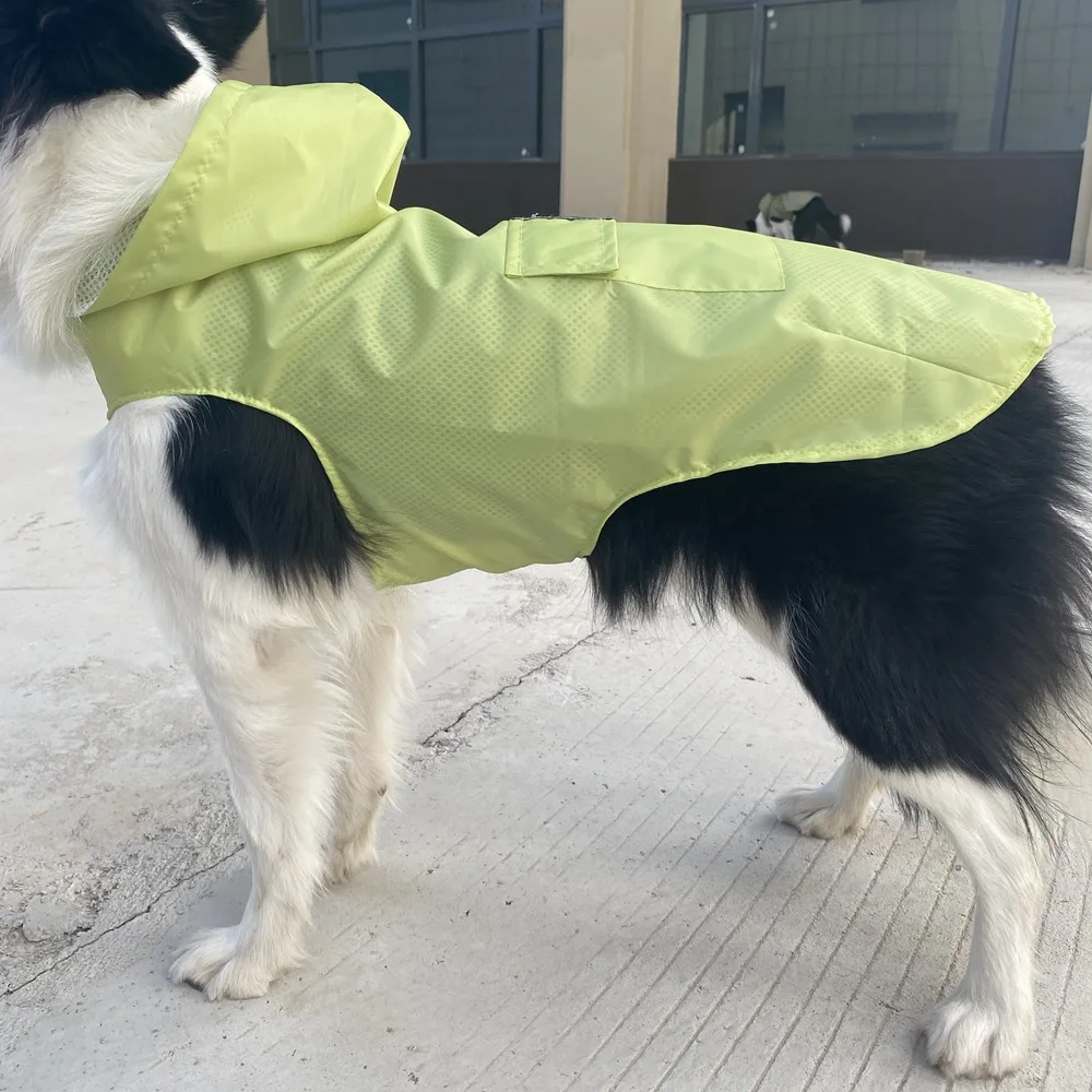 Small Dog Raincoat Waterproof Large Dog Clothes Outdoor Coat Rain Jacket Reflective Puppy Big dog poncho Breathable mesh