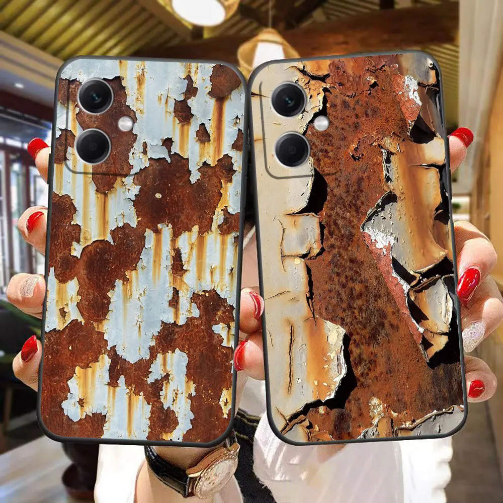 

Vintage Style Industrial Rusty Custom Photo Phone Case For Xiaomi Redmi Note 15 14 13 12 12S 11 11T 11S 10 9T 9 Pro Case Shell