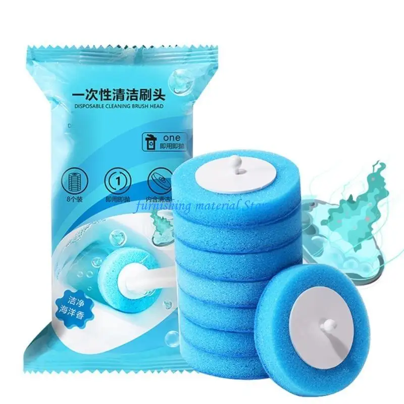 

Y5GD Toilet Brush Sponge Heads Refillable Toilet Brush Heads Simple Installation