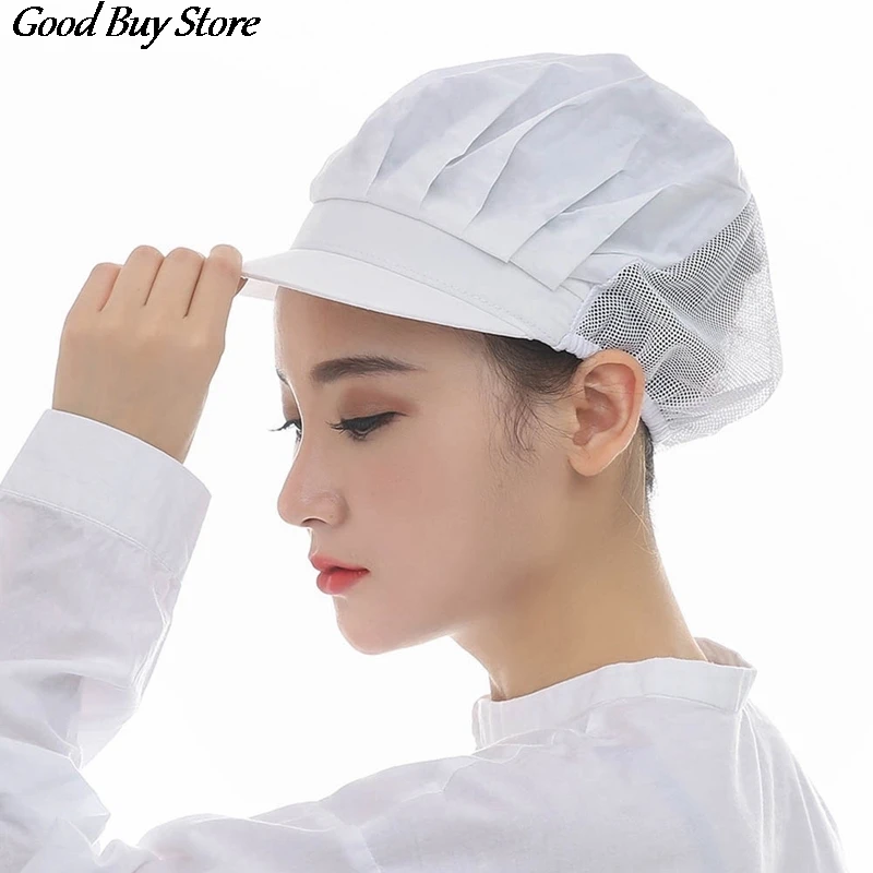 Breathable Working Hats Workshop Nurse Hat Health Service Workers Dustproof Caps Breathable Mesh Cleaning Cap Pet Shop Salon