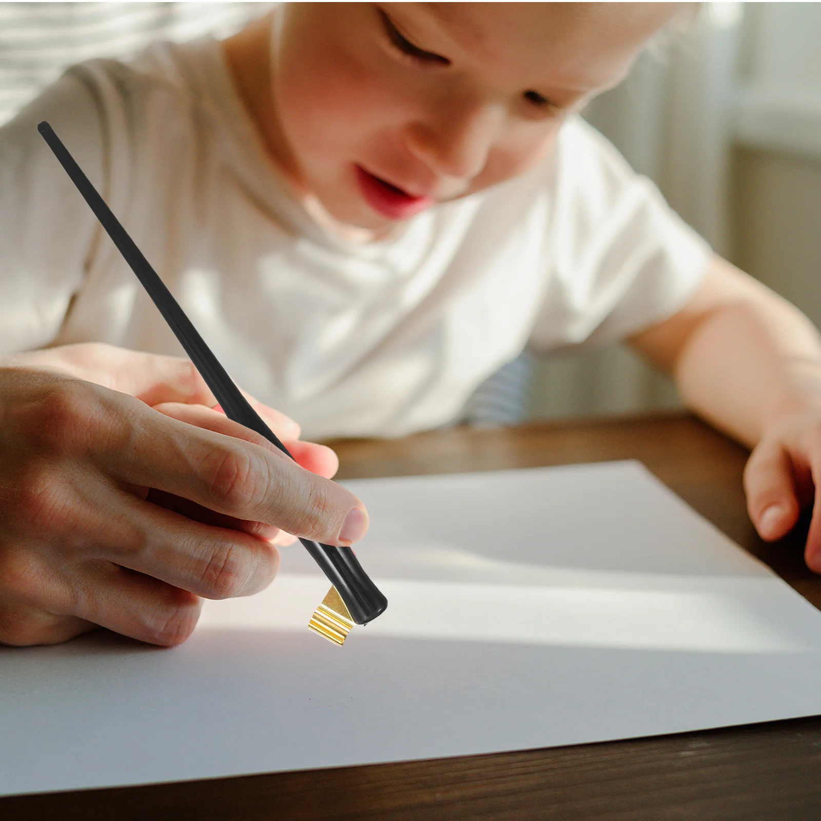 Suporte para caneta de caligrafia, alça de resina, ponta substituível, ferramenta de escrita para prática de desenho, caneta tinteiro, suprimentos de desenho de tinta