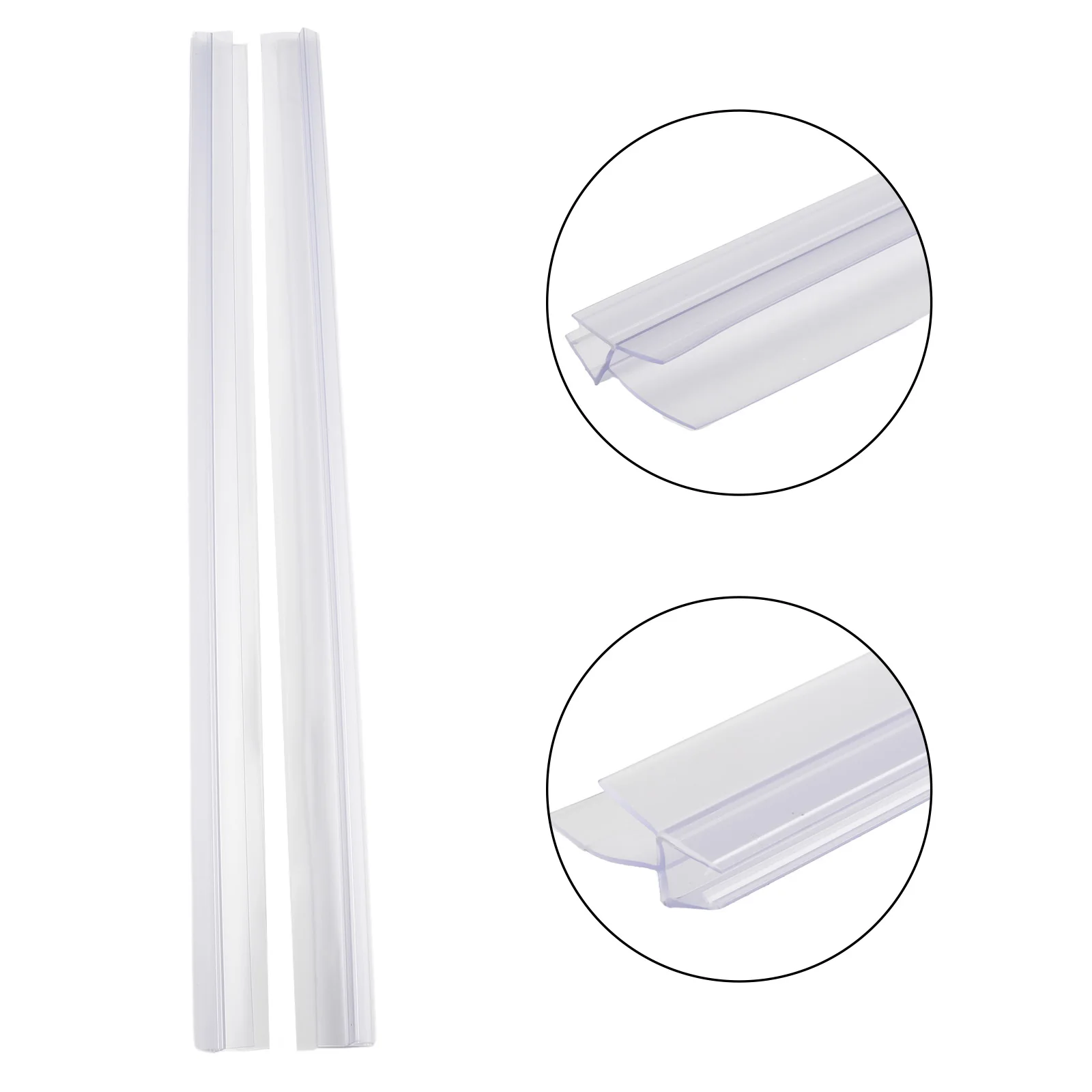 2pcs Shower Screen Seal Strip Rubber Glass Door Weatherstrip Portable Window For Glass Bottom Windproof Water Retaining