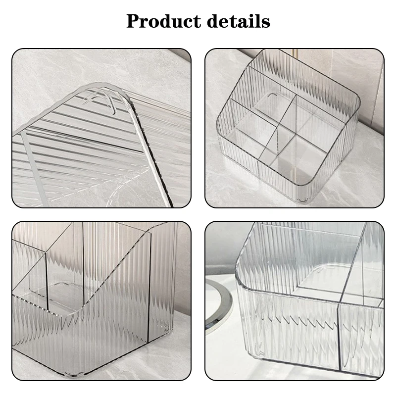 Plastic Transparent Makeup Display Rack Lipstick Remote Control Unit Stationery Brush Earphone Clutter Storage Box