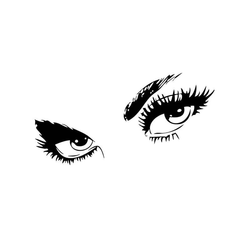 K243# 17cm*9cm Black Transparent Car Sticker Sexy Beautiful Gorgeous Eyes Waterproof Vinyl Decal Pegatinas Para Coche