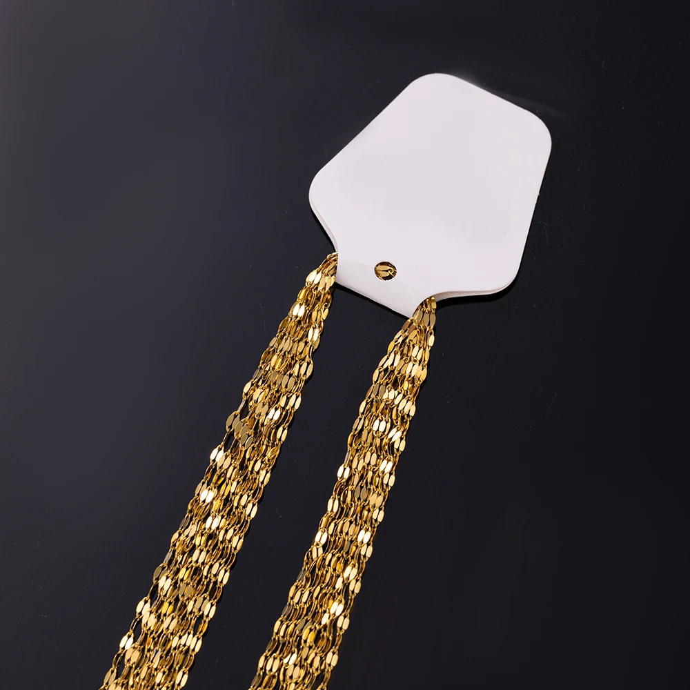 10 stücke 40/45/50cm Stahl Goldkette Halskette Twisted Choker Link mit Hummer für DIY Anhänger Frauen Männer Schmuck Herstellung Lieferungen