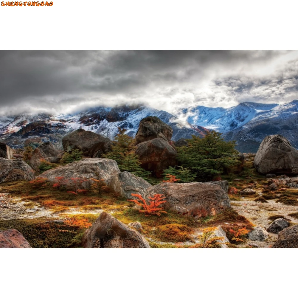 Natural Landscape Backdrops Spring Forest Mountain Water Blue Sky White Cloud Scenery Photography  Background Decor Photo Studio