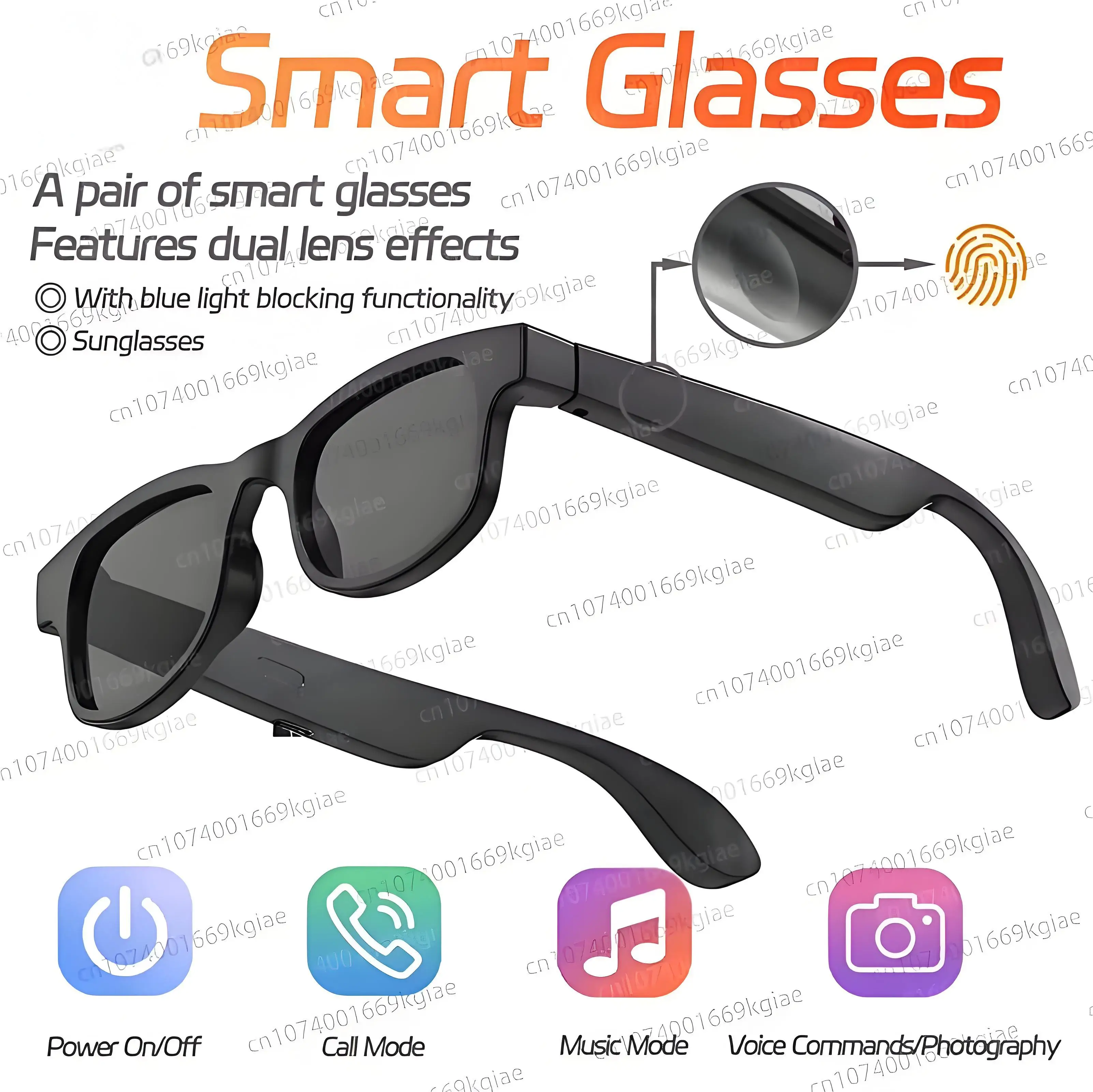 

Smart Sunglasses Voice Assistant Smart Bluetooth Call Fashion Glasses Outdoor Sports Sunglasses Long Battery Life