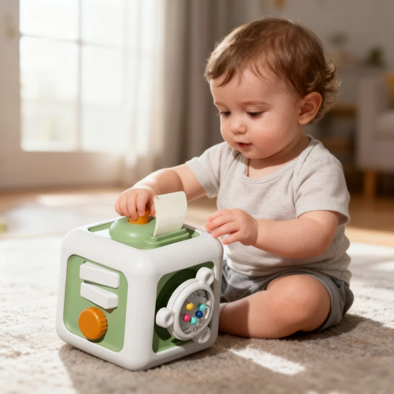 طفل مونتيسوري التعليم المبكر مكعب مشغول الكرة متعددة الوظائف السداسية الاطفال تطوير الذكاء التدريب اللعب الهدايا #2