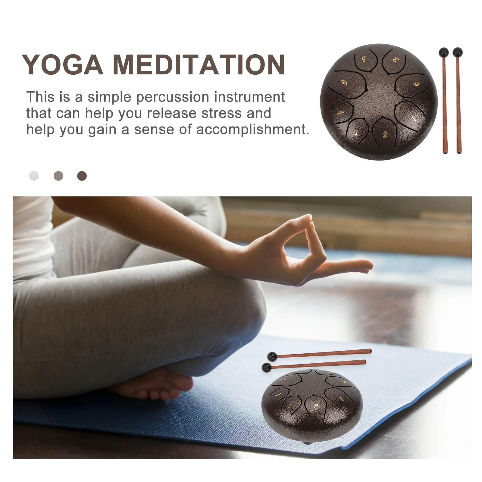 

Ethereal Drum Steel Titanium Alloy Tongue Percussion Instrument Stress Relief Musical Hand for Adults