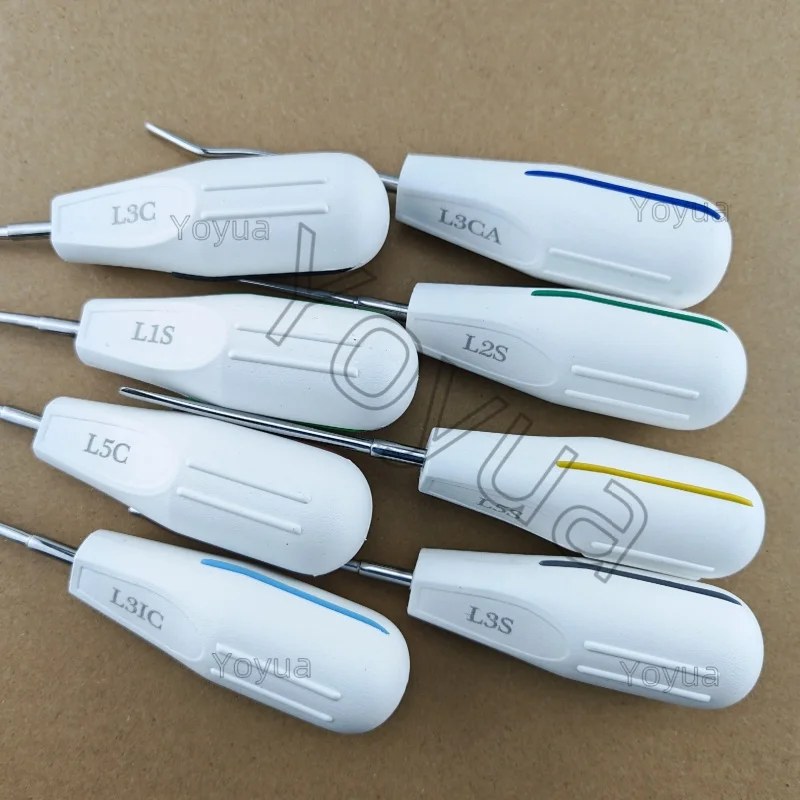 8pcs/set Dental Teeth Extracting Elevator Surgical Extraction Tooth Root Tip Surgery Forceps Minimally Invasive Tooth Extracting