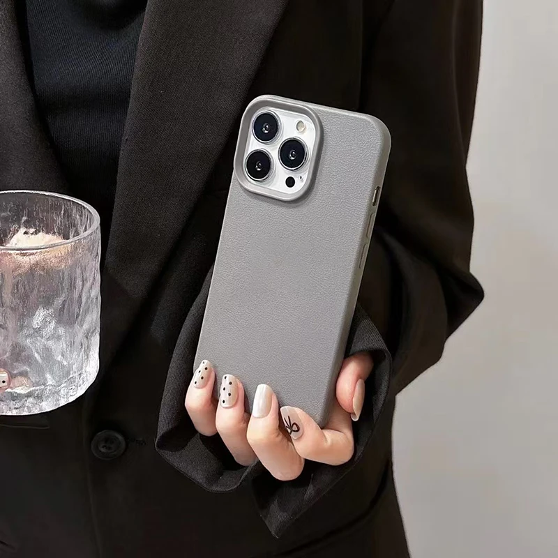 Leather Texture Candy Color Silicone Case for iPhone 16 15 14 Plus 13 12 11 Pro Max Luxury Ultra Thin Soft TPU Cover for 16 Plus image 6