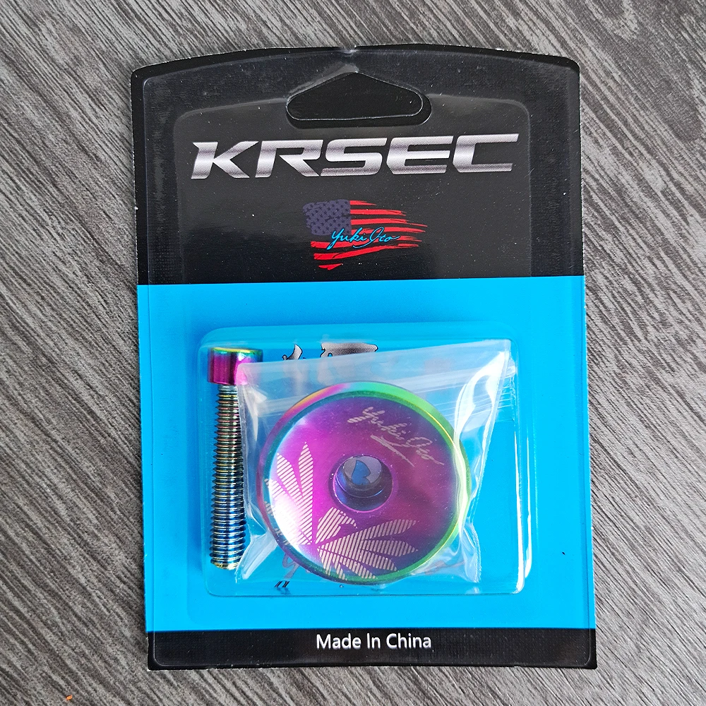 SRUOEC Vorbauabdeckung aus Aluminiumlegierung, nur 5,2 g, ultraleichte Steuersatzkappe mit Schraube für 28,6 mm Gabelschaft – Detail 7