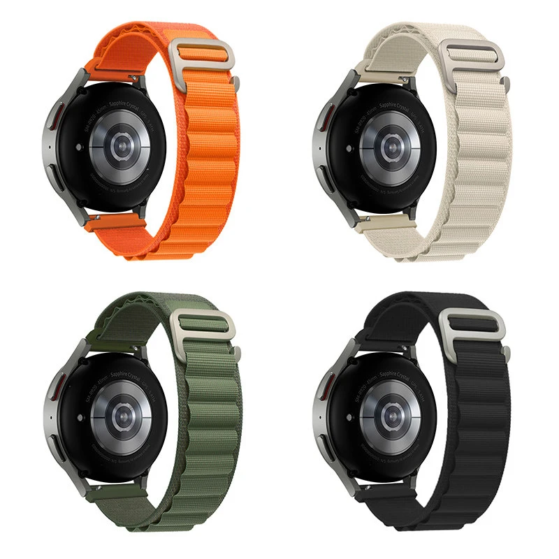 20mm 22mm Strap For Samsung Galaxy Watch 7 5 6 4 Classic 44mm Alpine Loop Bracelet For Correa Amazfit GTS 2 4 mini GTR 4 3 Band