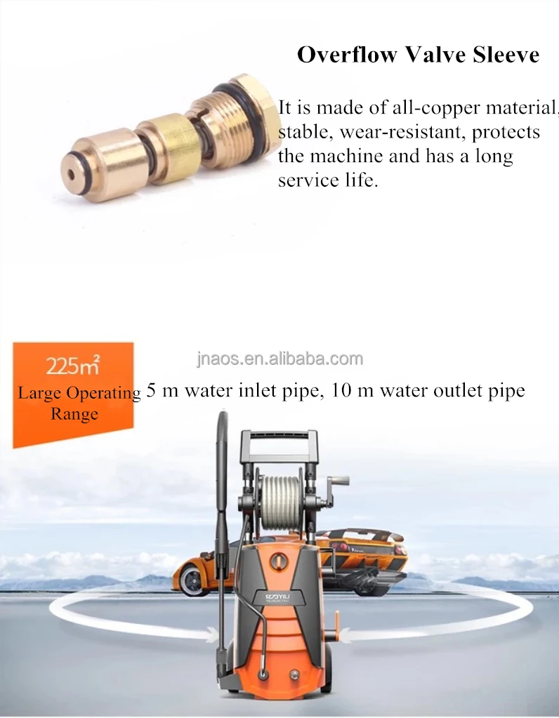 Lavatrice elettrica per auto in acciaio Durevole automatica ad alta pressione 150Bar 7L/Min 220v Vendita calda 220V 50Hz