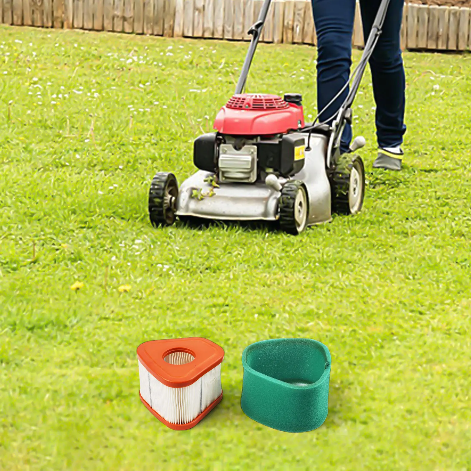 فلتر الهواء ورغوة الفلتر المسبق للمحرك لـ 595853 597265 597266 مع أرقام الأجزاء 115P02 115P05 123P02 123P07 #1