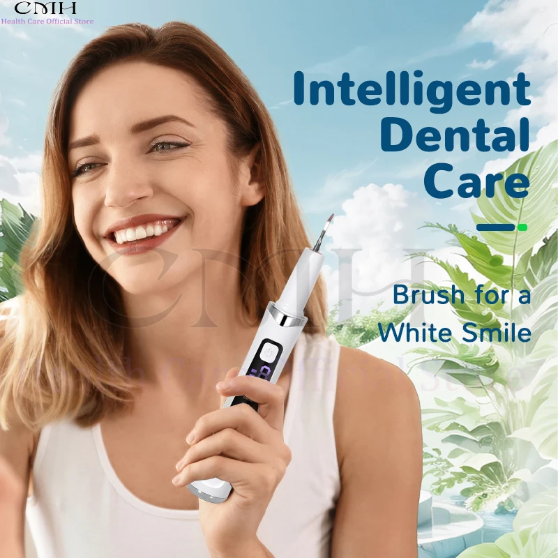Plaque Remover for Teeth Electric Tooth Cleaner Tartar Remover with LED Light Teeth Cleaning Kit Dental Tools 2 Replaceable Head image 2