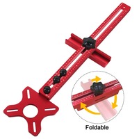 4 in 1 Diy Router Milling Groove Bracket Cabinet Hardware Jig Aluminum Router Circle Cutting Woodworking Cabinet Hardware Tools