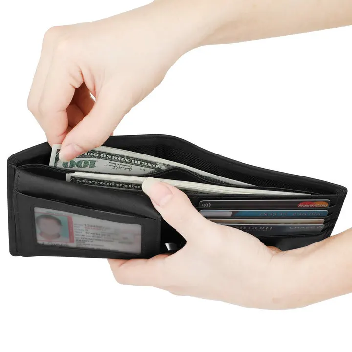 

Мультикарточный короткий отрывной мужской RFID-кисть с защитой от кражи, тонкий деловой многофункциональный кожаный мужской кошелек