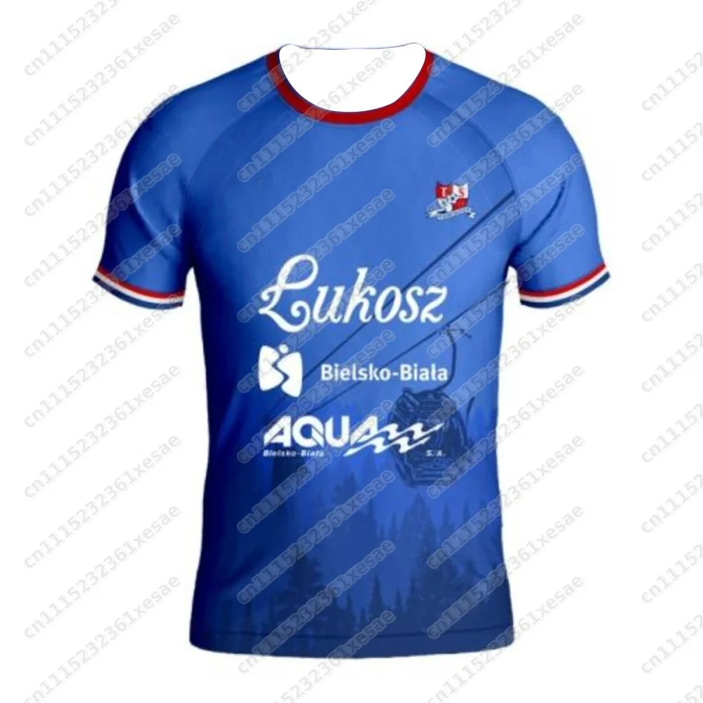 Podbeskidzie Bielsko-Biała 2026 New Model Short Sleeved Shirt Polish League Fan Version Quick Drying Sports Top FamilyMatching