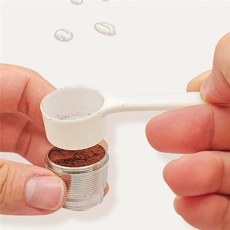 SEWS-Refillable Stainless Steel Coffee Capsule,Italian Stainless Steel Coffee Capsule Filter Cup,Powder Filler With Cover