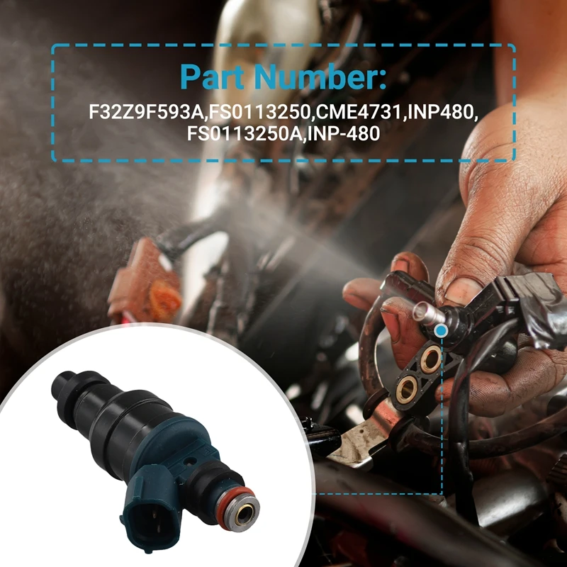 F32Z9F593A Car Fuel Supply System Fuel Injector Nozzle INP-480 For Mazda 626 MX-6 For Ford Probe FS0113250 CME4731