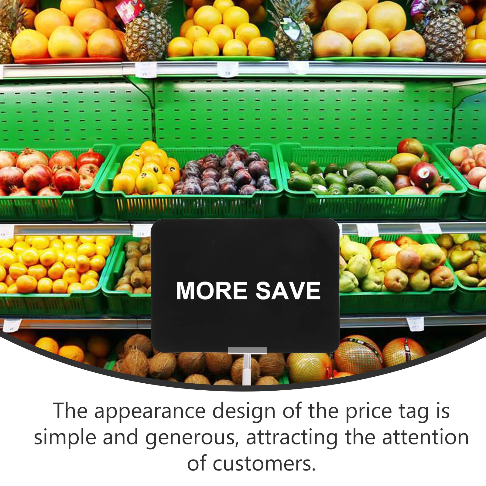 

6pcs Price Board Accessories Erasable Black PVC Rewritable Labels for Supermarket Shop Display Stands Price Tags