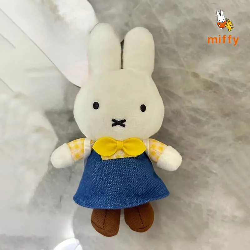 พวงกุญแจตุ๊กตากระต่ายมิฟฟี่น่ารัก กระโปรงยีนส์ ของเล่นตุ๊กตาการ์ตูน ตุ๊กตาโดปามีน ของขวัญเครื่องประดับอนิเมะ