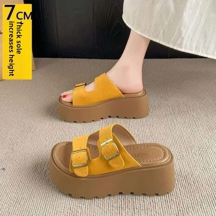 2026 Neue modische Strandschuhe mit weicher Sohle, coole Plateau-Slipper für Damen für den Sommer im Freien – Detail 5