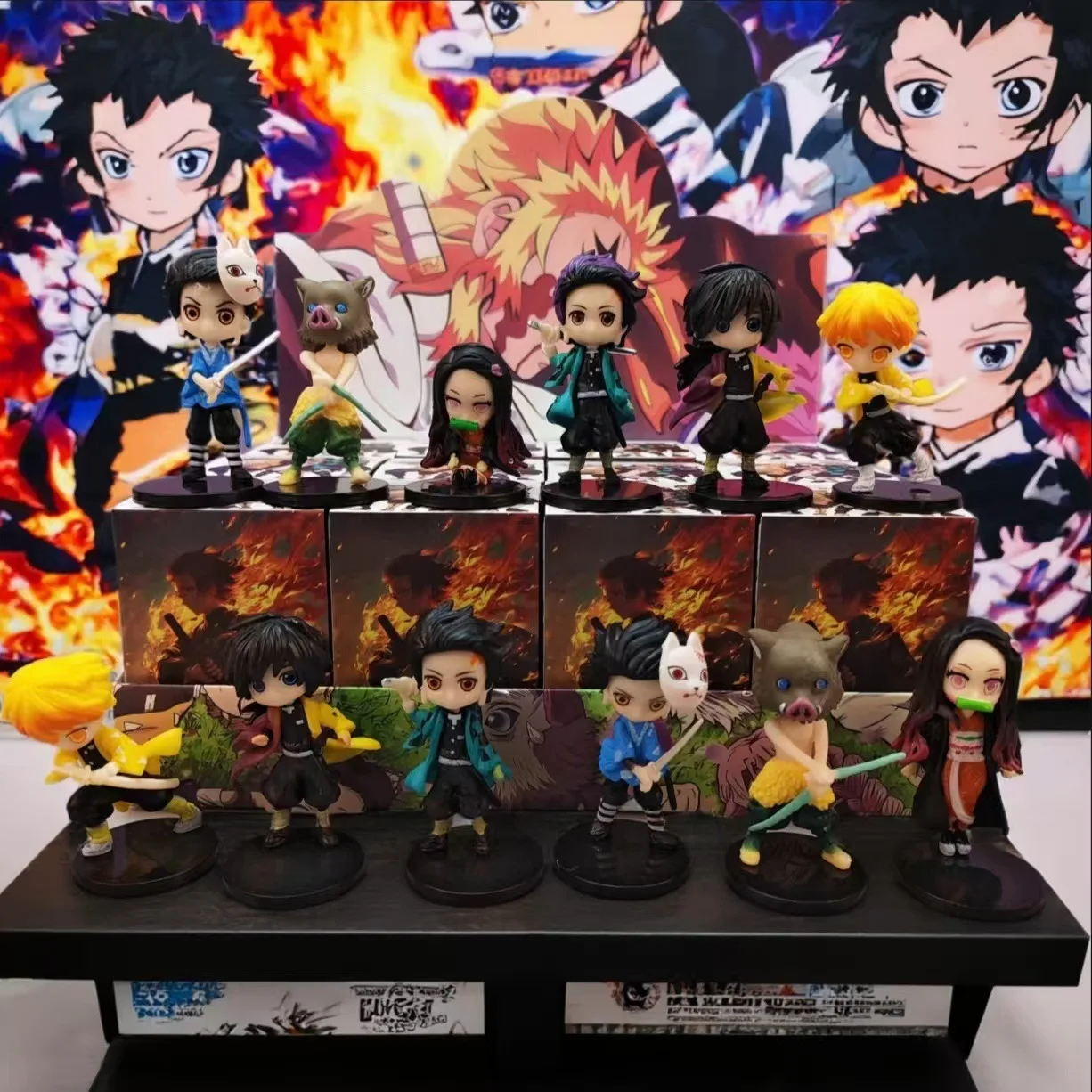 

Anime Figure Collectible Ghost Slayer Blade Action Figure Toy For Children Two-Dimensional Cartoon Small Doll Gift