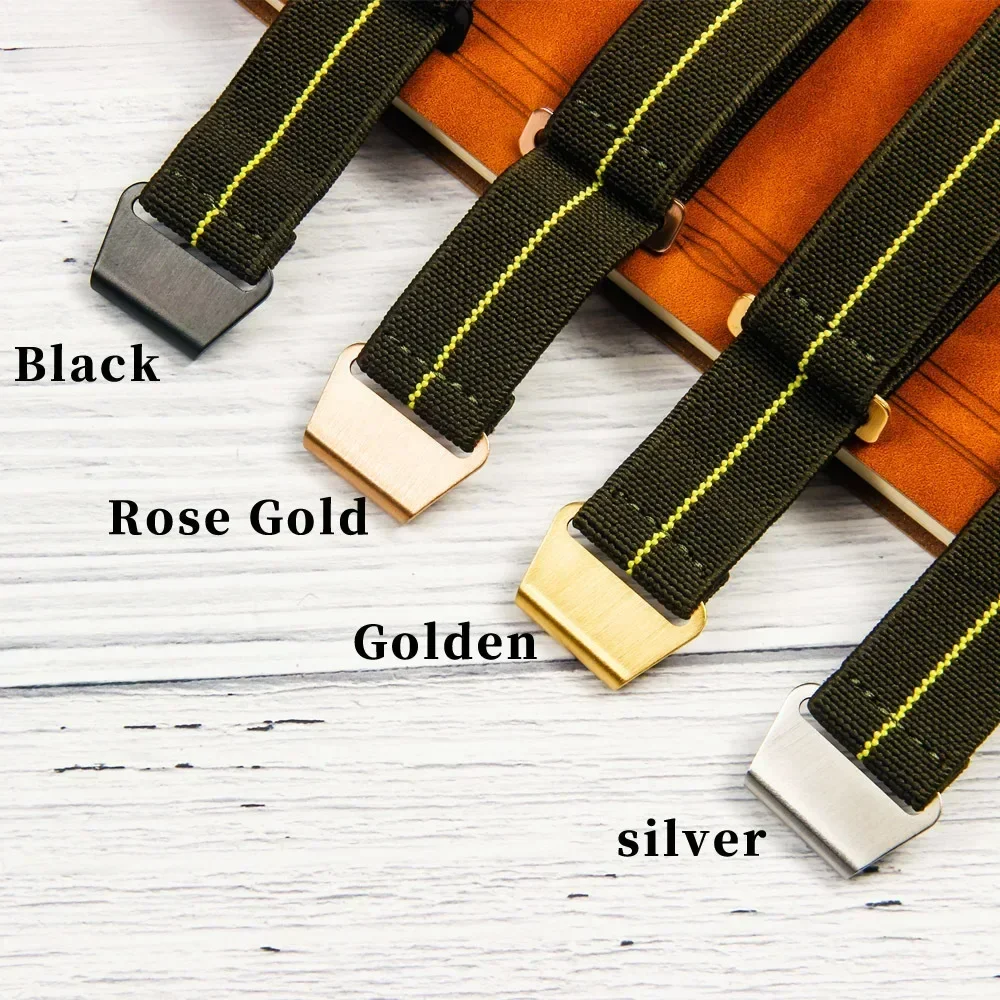 60s French Parachute Elastic Skin Friendly Nylon Watch Strap for Seiko Water Ghost Tudor Omega Rolex Series Strap 18 20 22mm