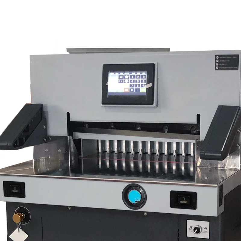High Quality 7 Inch Touchscreen Paper Cutting Machine Programmable Automatic Silent Hydraulic High Speed Electric for Busin