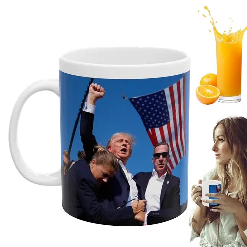 Trump 2024 Pennsylvania Butler Rally Commemorative Mug Ceramic Coffee Cup Donald Trump Cup Assassination of President Coffee Mug