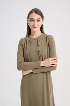 AS 2024 summer woman clothes cardigan Ankle Length maxi dress nature fiber ribbing fabric…