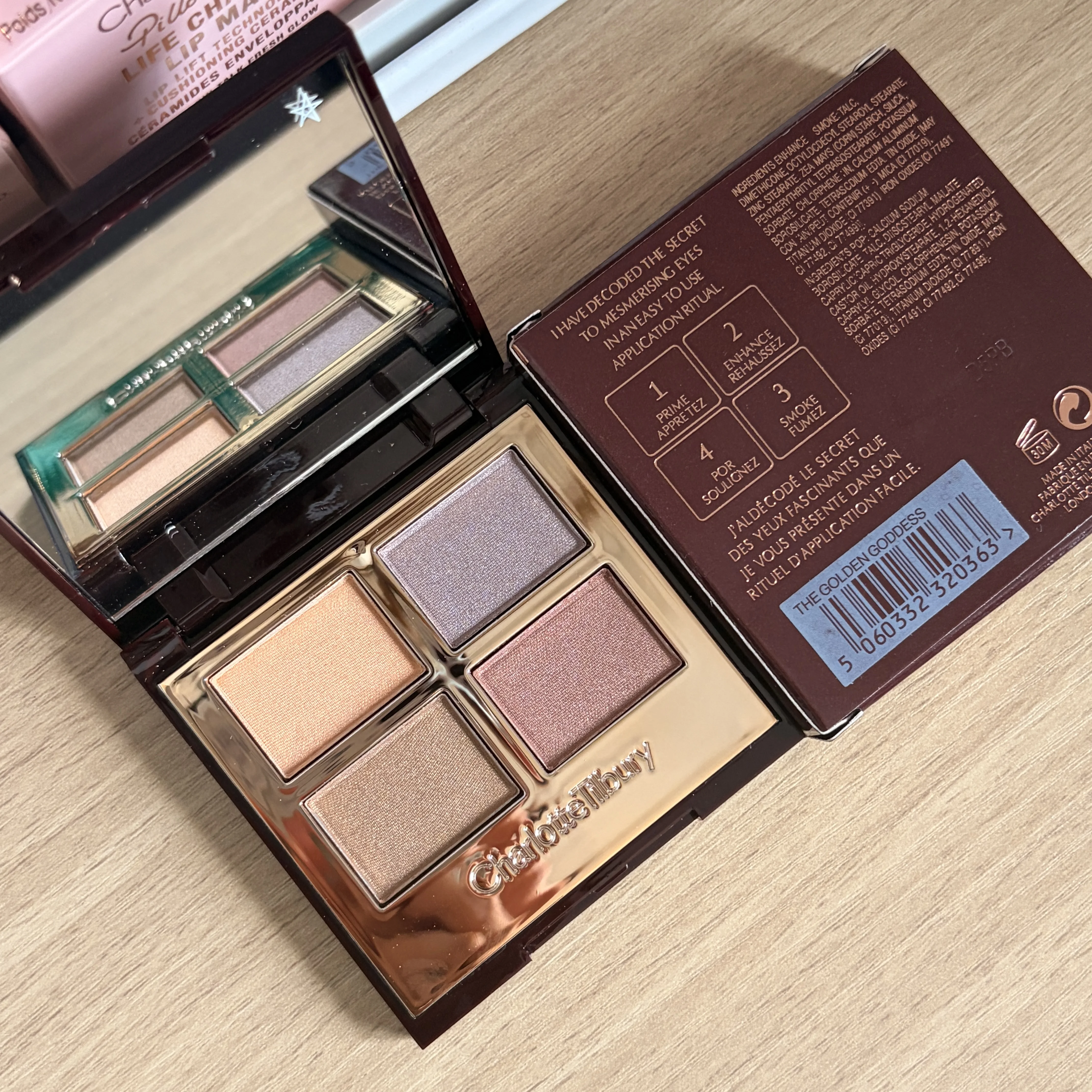 CT Pressed Powder Natural Base Makeup A Plate of Multi-purpose High Light Eye Shadow Details Shell Highlight Contour Gem Palette image 3