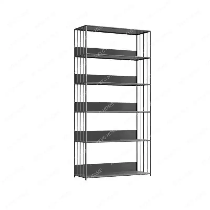 Storage bookshelf shelf floor-to-ceiling living room simple bookcase modern simple office multi-layer wrought iron locker