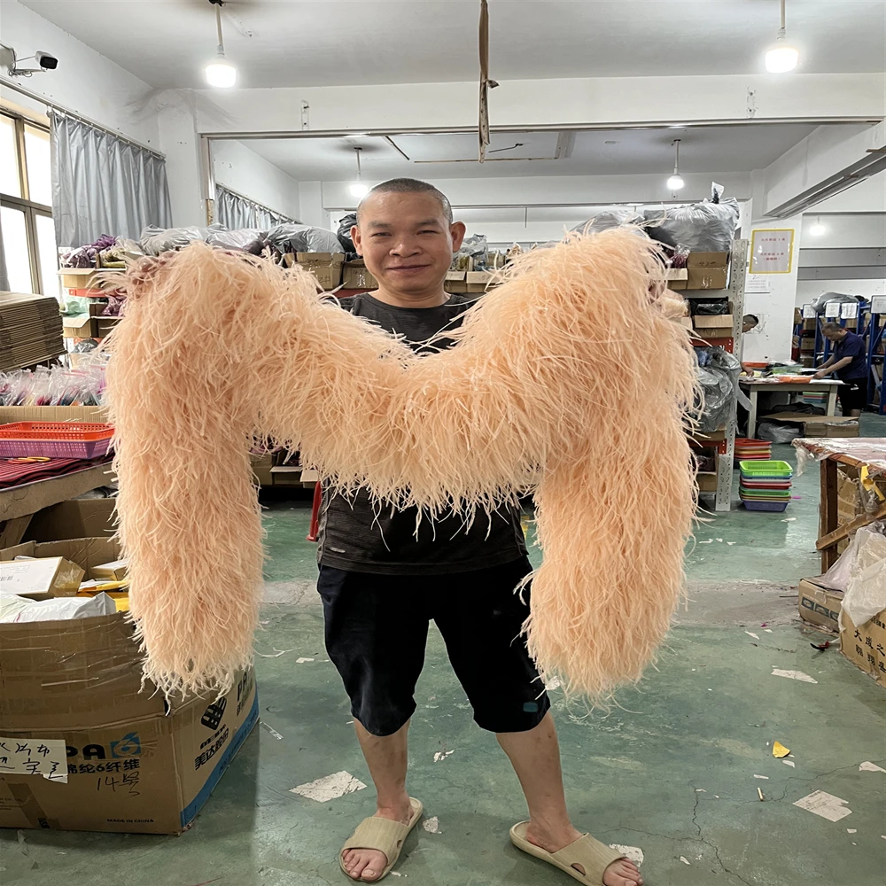 

10ply 15ply 20ply 25ply 35ply Super Fluffy boa Natural Ostrich feathers Shawl for Costume Dress Sewing Plume Scarf 2 meters