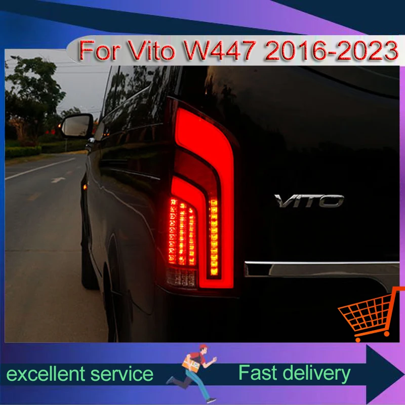 Auto Rear Lamp For Mercedes Benz Vito W447 2016-2023 Refit Assembly Taillight LED DRL Streaming Turn Signal Light Car Accessory