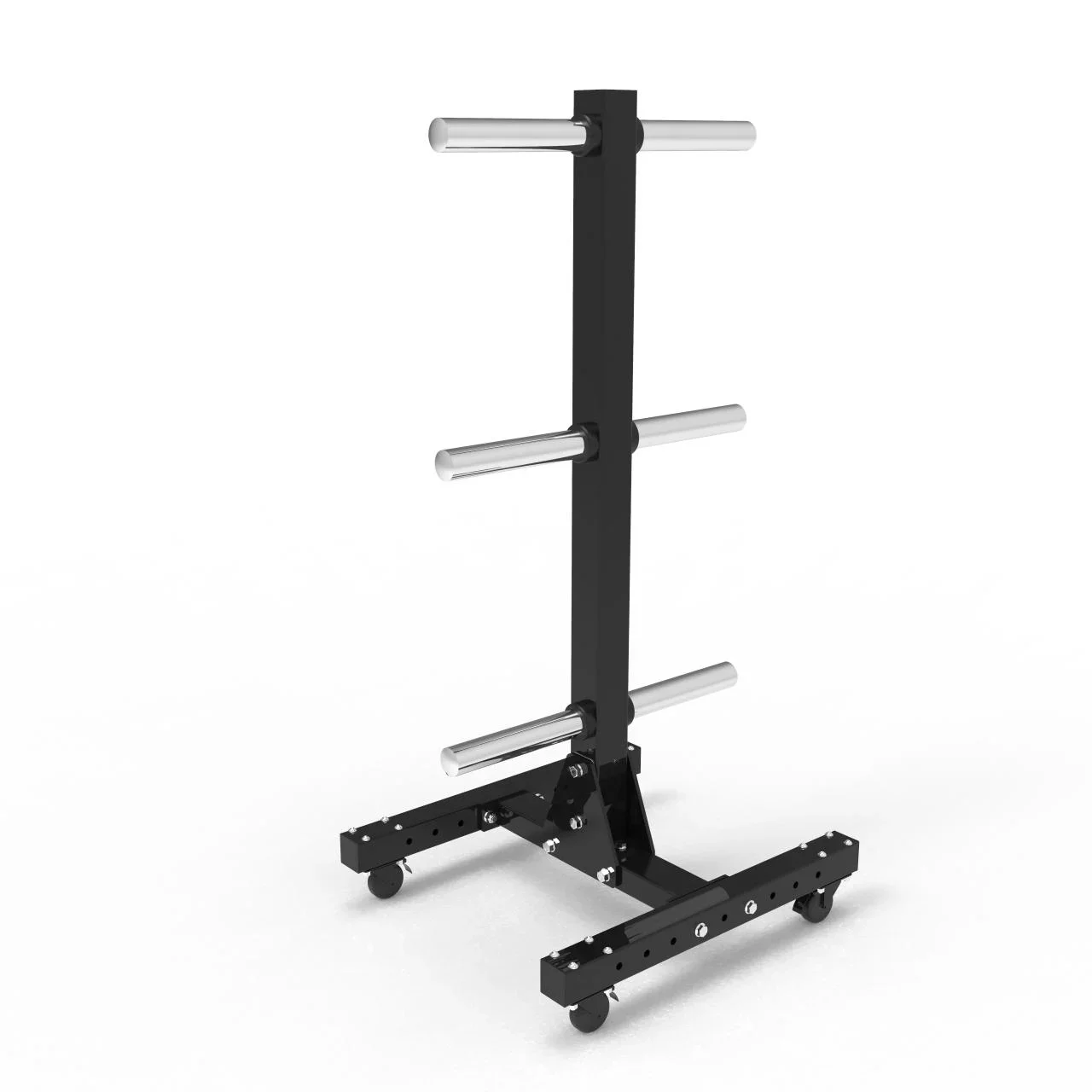 Hot Sale Gym Fitness Equipment Movable Weight Plate Rack 2-sided Weight Plate Storage Rack Strength Training Storage Accessories