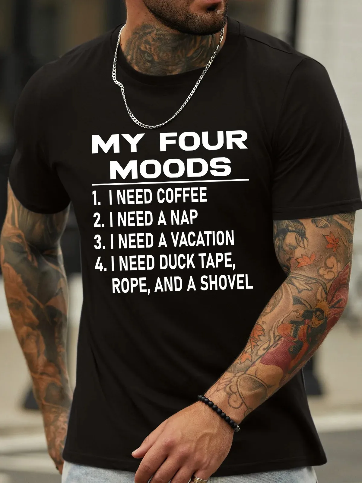 I Need A Nap I Need A Vacation I Need Duck Tape Rope And A Shovel Men's T-Shirt