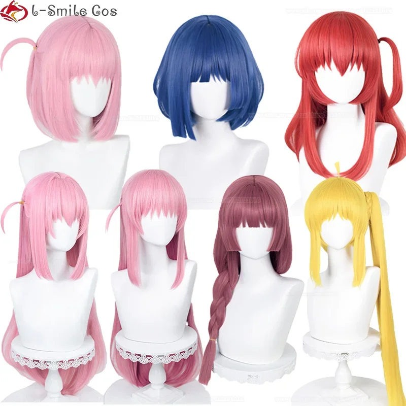 High quality Gooh Hitori yamryo Kita Ikuyo Ijichi nijika Hiroi kikuri cosplay wig anime cos wigs wig cap