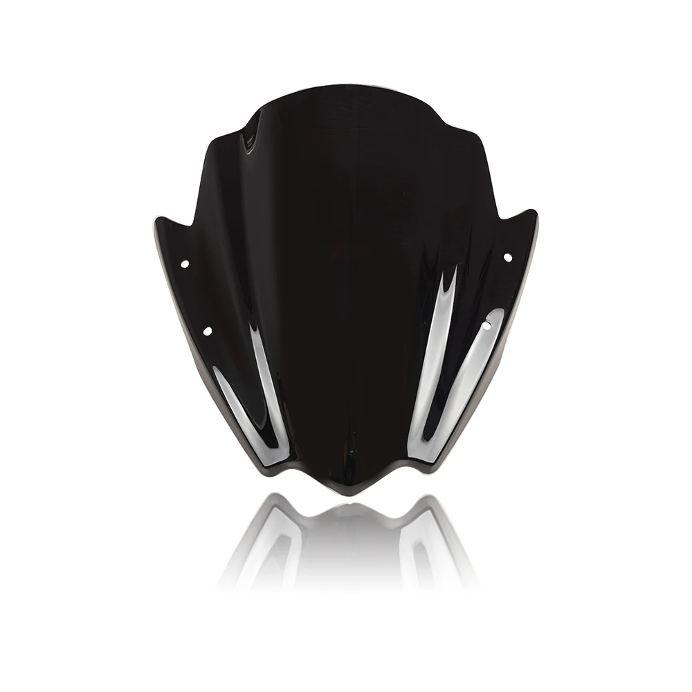 Universal Motorcycle Windshield Fit For 22 - 25mm Handlebar Street Bikes Bracket Heightened Modified Thickened Front WindScreen