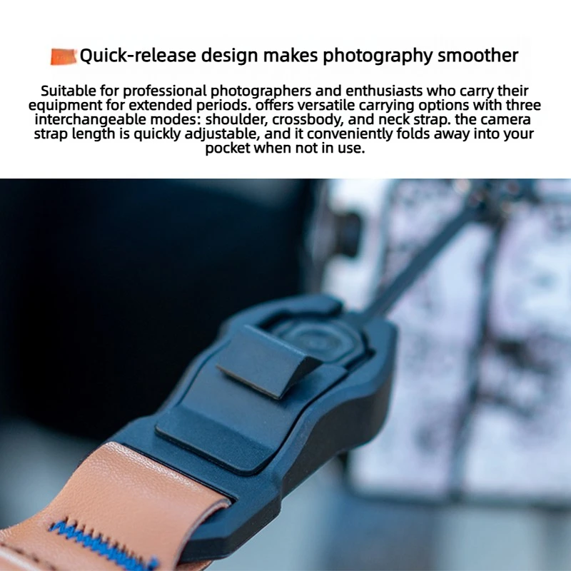 Pasek do aparatu fotograficznego, kompatybilny z Canon, Nikon, Sony, Fuji, Leica, z szybkim zwalnianiem, pasek na ramię XS20 XM5 ZFC R6R8, kompatybilny z PD — zdjęcie produktu 5