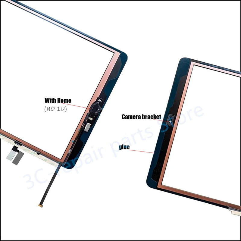 LCD Outer Touch Screen For iPad 7 8 10.2 2019 A2197 A2198 A2200 Touch Glass Screen Digitizer Conector Touch Panel Replacement