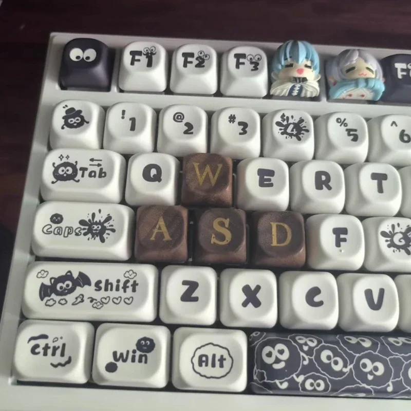 Tastenkappe aus Walnussholz, individuelle Leertaste aus massivem Holz, handwerkliche Tastenkappen, Kirschprofilpunkt-Tastenkappen, mechanisches Tastaturzubehör