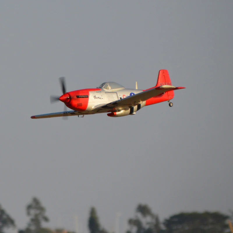 New 1200mm P51 V3 Red Tail Mustang Aircraft Super Powered 4s Pnp Version Model Aircraft Are Fond Of Collecting Gifts