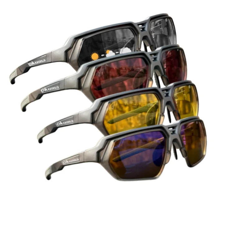 AliExpress okuma 2026 New OKUMA Fishing Polarized Sunglasses Suitable for Cycling, Hiking, Camping, Mountain Climbing, Etc., Unisex, 4 Colors