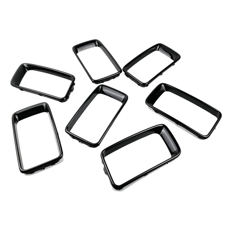

A64P-7PC Gloss Black Grill Ring Front Grille Inserts Cover Trim Kit For Jeep Grand Cherokee 2014-2016