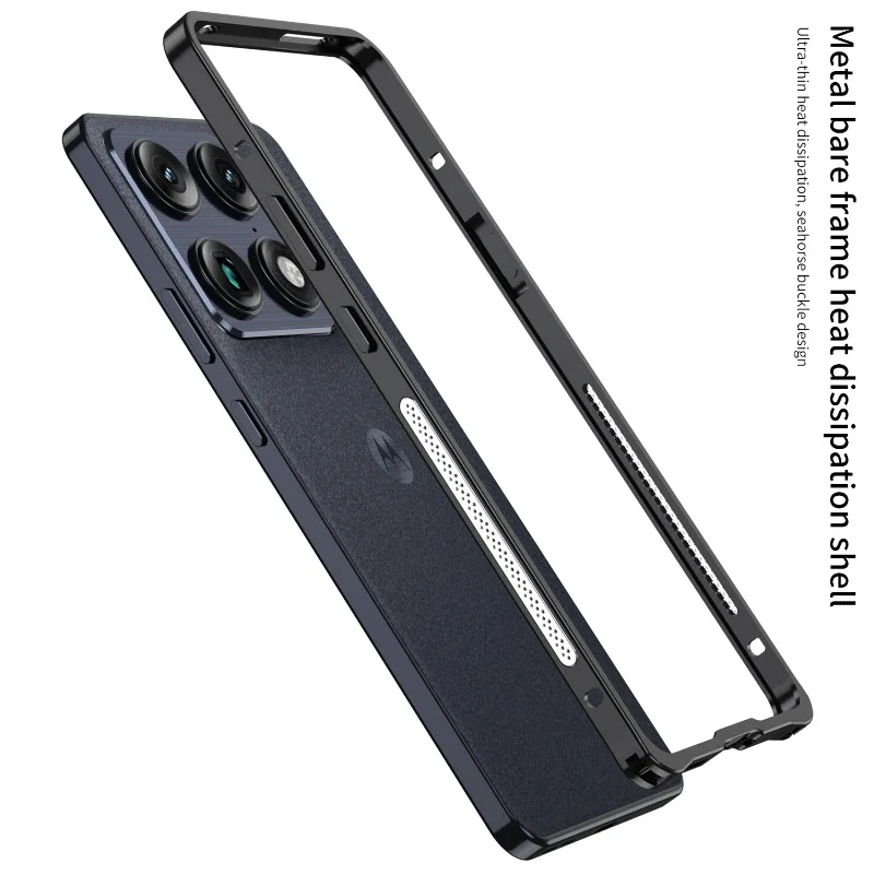 Odpinana metalowa, ultracienka obudowa ochronna do Motorola Signature 5G, metalowa ramka, odporna na wstrząsy osłona, bumper do Moto X70 Air Pro — zdjęcie produktu 3